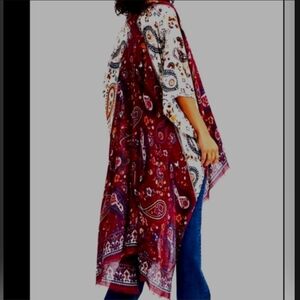 American Eagle Charlotte Paisley Midi Duster Kimono‎ One Size